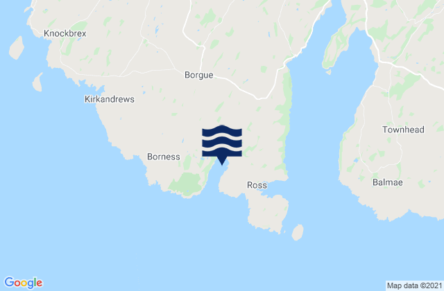 Karte der Gezeiten Brighouse Bay Beach, United Kingdom