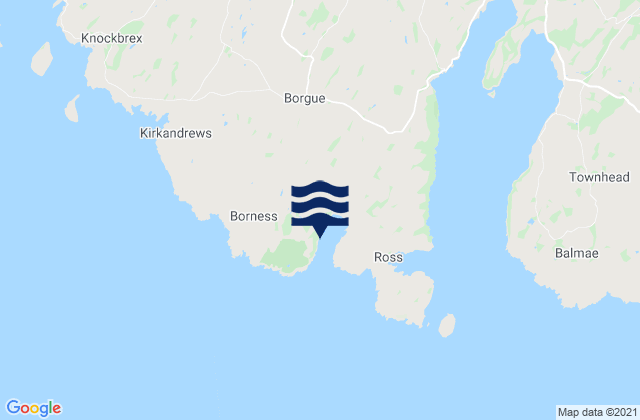 Karte der Gezeiten Brighouse Bay, United Kingdom