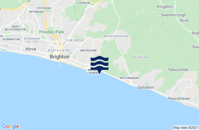 Karte der Gezeiten Brighton - Marina, United Kingdom