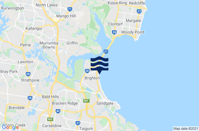 Karte der Gezeiten Brighton, Australia