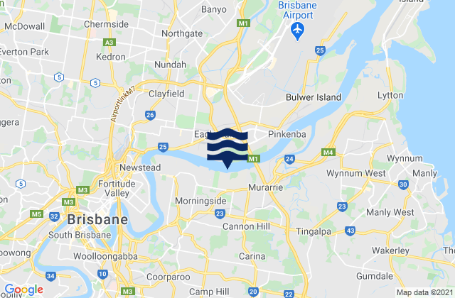 Karte der Gezeiten Brisbane, Australia