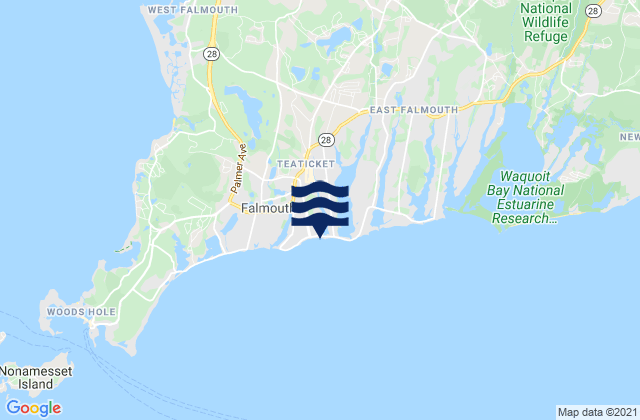 Karte der Gezeiten Bristol Beach, United States