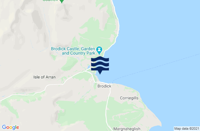 Karte der Gezeiten Brodick Bay Beach, United Kingdom