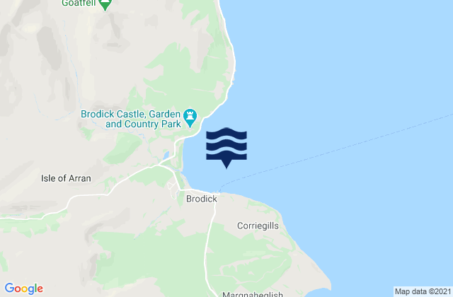 Karte der Gezeiten Brodick Bay, United Kingdom