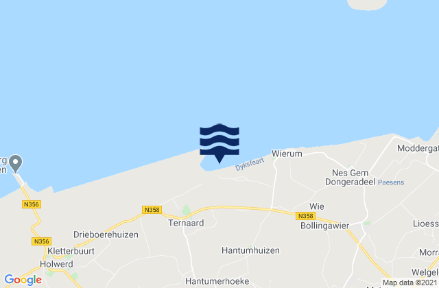 Karte der Gezeiten Broeksterwâld, Netherlands