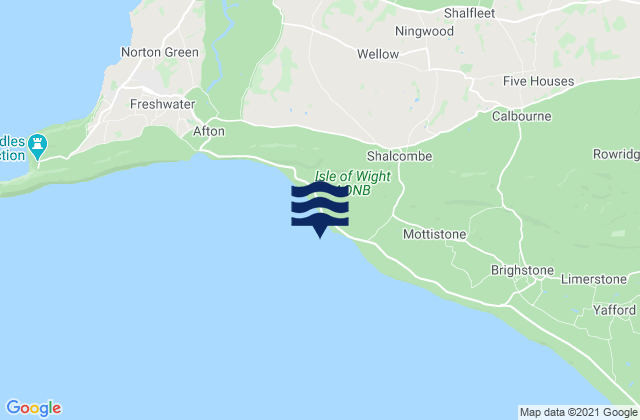 Karte der Gezeiten Brook Bay Beach, United Kingdom