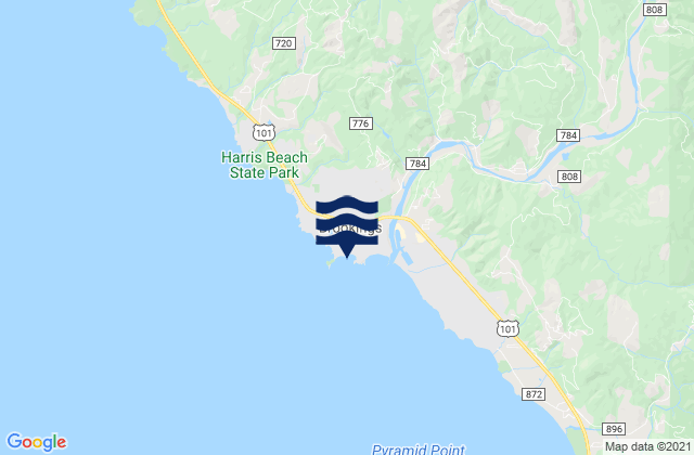 Karte der Gezeiten Brookings (Chetco Cove), United States