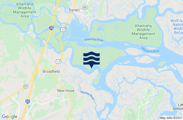 Karte der Gezeiten Broughton Island (south), United States