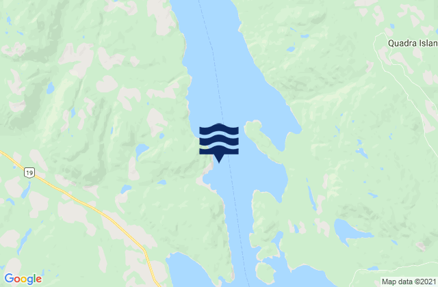 Karte der Gezeiten Brown Bay, Canada