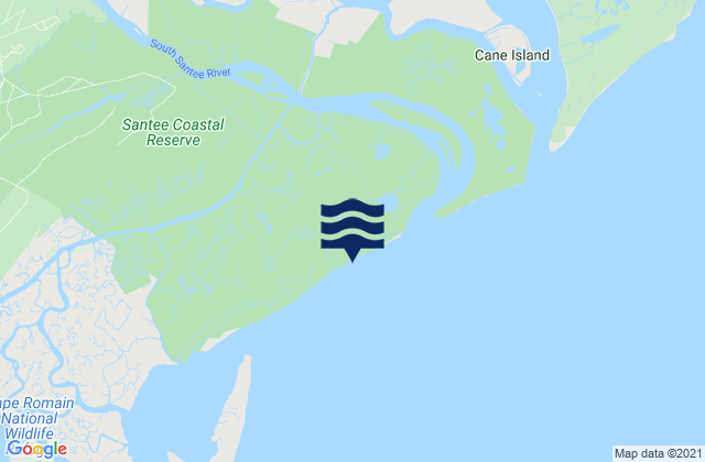 Karte der Gezeiten Brown Island (South Santee River), United States