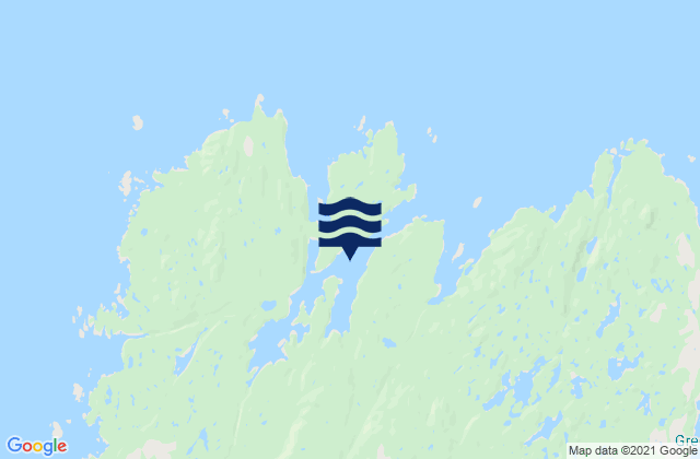 Karte der Gezeiten Brundige Inlet, Canada