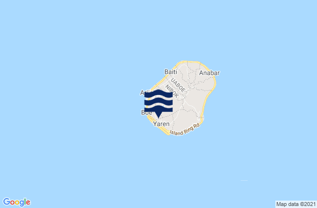 Karte der Gezeiten Buada District, Nauru