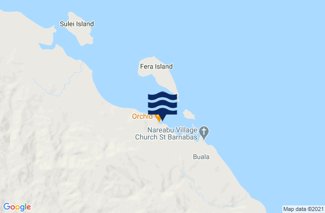 Karte der Gezeiten Buala, Solomon Islands