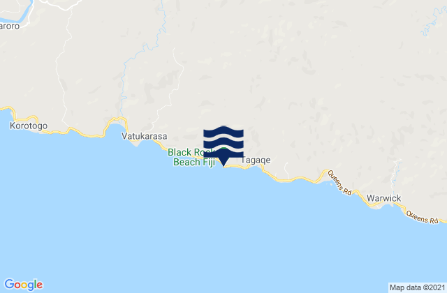 Karte der Gezeiten Bucona Point, Fiji