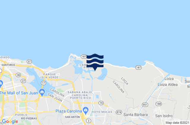 Karte der Gezeiten Buena Vista Barrio (Inactive), Puerto Rico