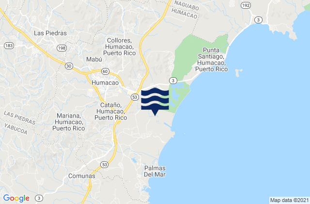 Karte der Gezeiten Buena Vista Barrio, Puerto Rico