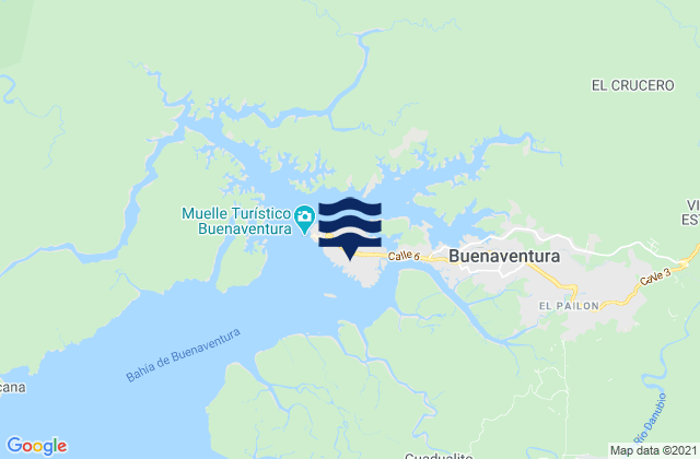 Karte der Gezeiten Buenaventura, Colombia