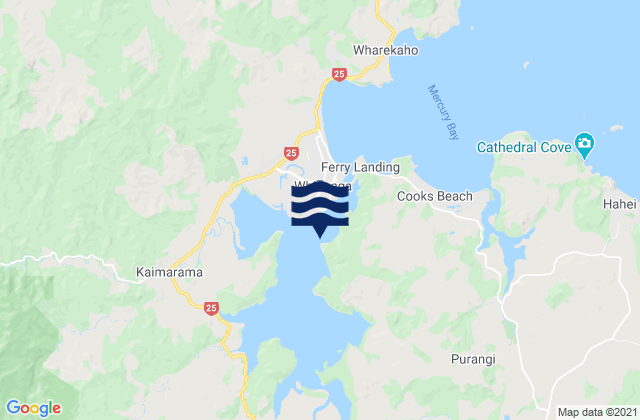 Karte der Gezeiten Buffalo Beach, New Zealand