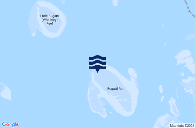 Karte der Gezeiten Bugatti Reef, Australia