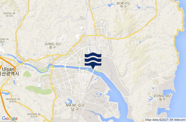 Karte der Gezeiten Buk-gu, South Korea