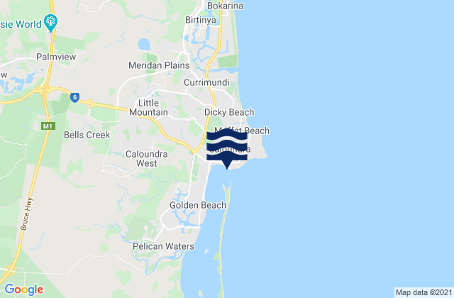 Karte der Gezeiten Bulcock Beach, Australia