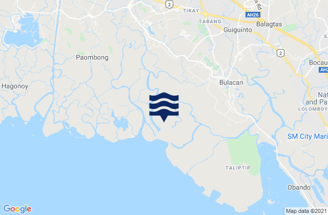 Karte der Gezeiten Bulihan, Philippines