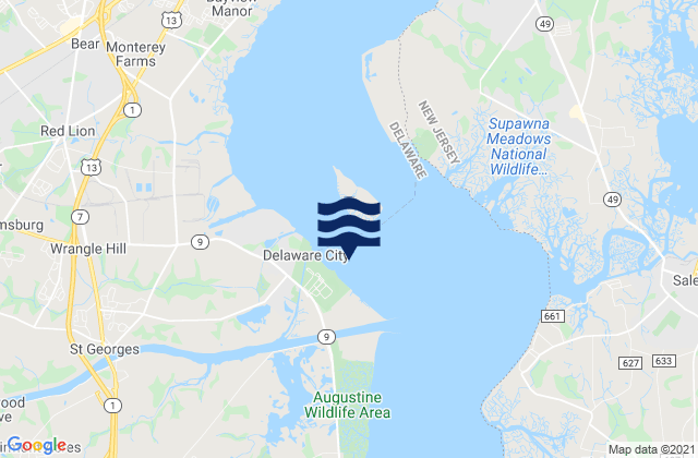 Karte der Gezeiten Bulkhead Shoal Channel SE Del. City, United States