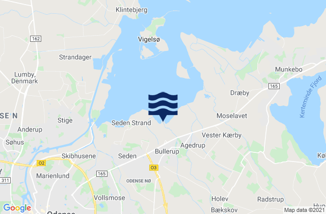Karte der Gezeiten Bullerup, Denmark