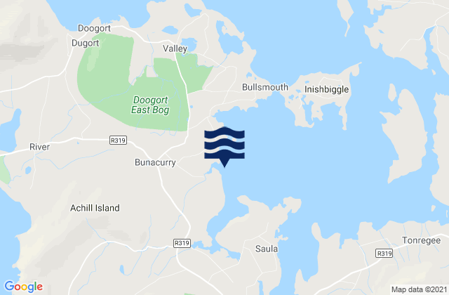 Karte der Gezeiten Bunacurry Harbour, Ireland