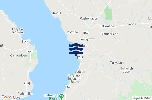 Karte der Gezeiten Buncrana, Ireland