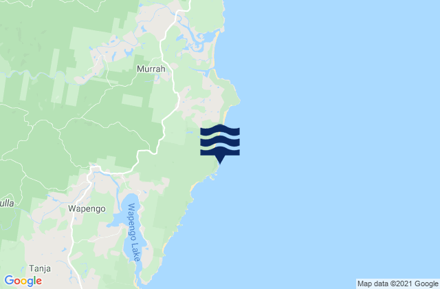 Karte der Gezeiten Bunga Head, Australia