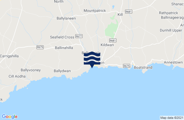 Karte der Gezeiten Bunmahon, Ireland