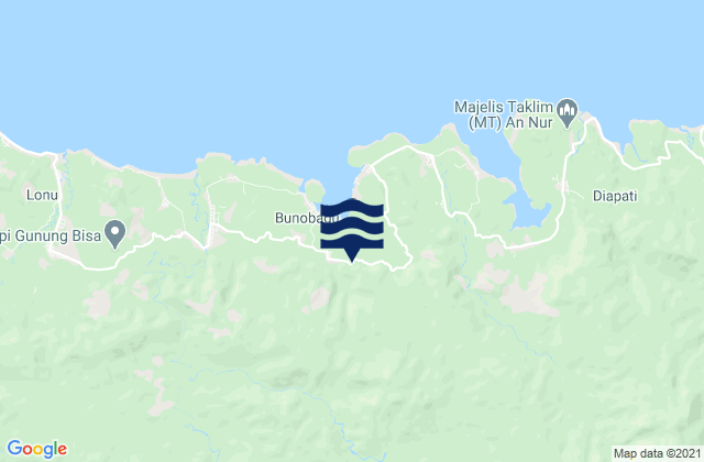 Karte der Gezeiten Bunobogu, Indonesia