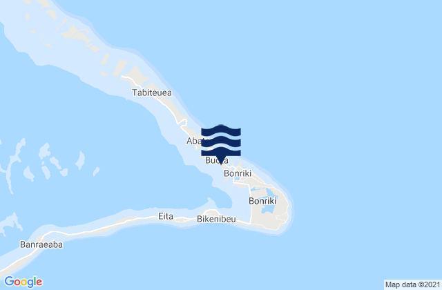 Karte der Gezeiten Buota Village, Kiribati