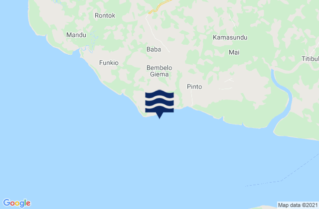 Karte der Gezeiten Buoy Point Sherbro River, Sierra Leone