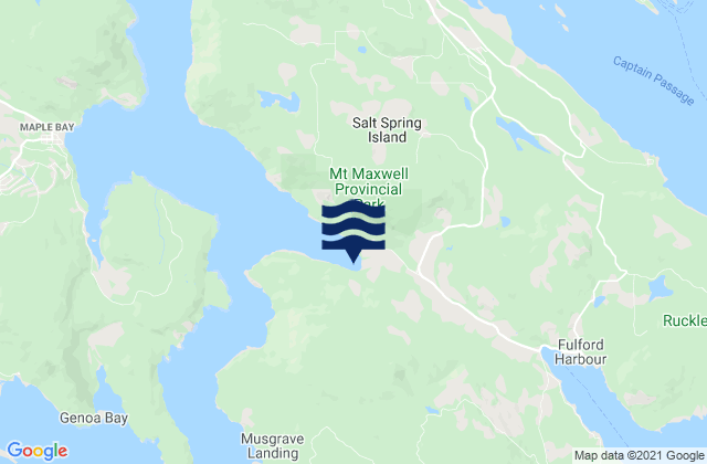 Karte der Gezeiten Burgoyne Bay, Canada