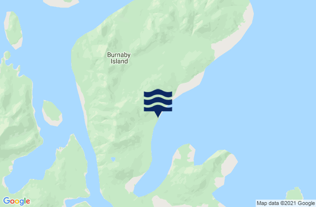 Karte der Gezeiten Burnaby Island, Canada