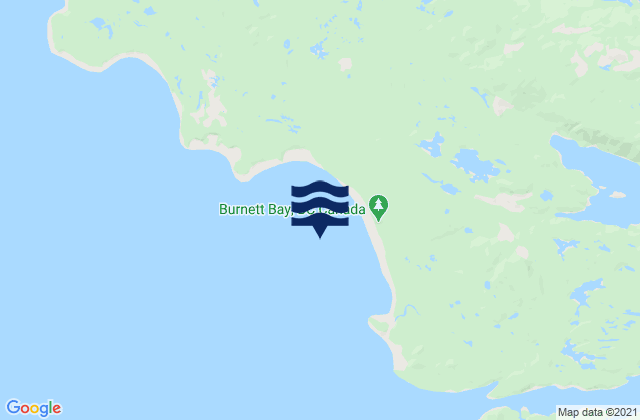 Karte der Gezeiten Burnett Bay, Canada