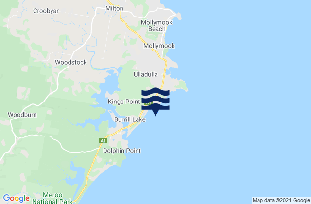 Karte der Gezeiten Burrill Beach, Australia
