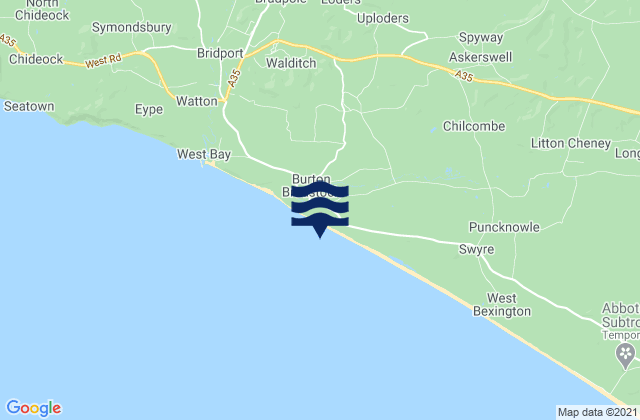 Karte der Gezeiten Burton Hive Beach, United Kingdom