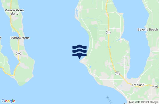 Karte der Gezeiten Bush Point (Whidbey Island), United States
