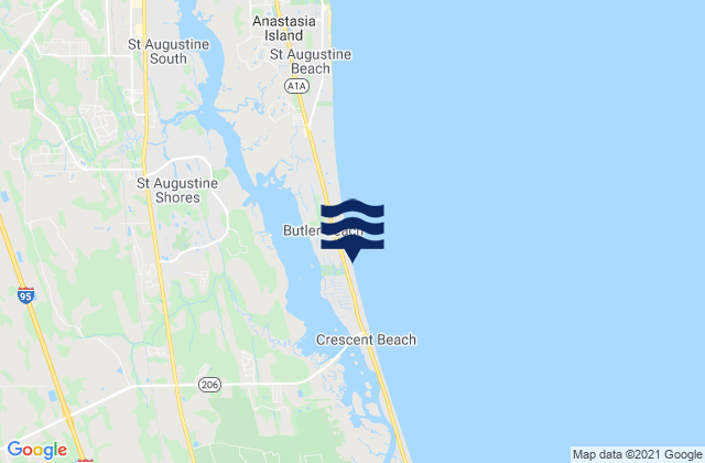 Karte der Gezeiten Butler Beach, United States