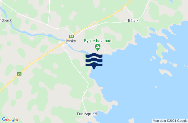 Karte der Gezeiten Byske, Sweden