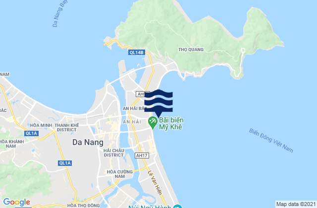 Karte der Gezeiten Bãi Tắm Mỹ Khê, Vietnam