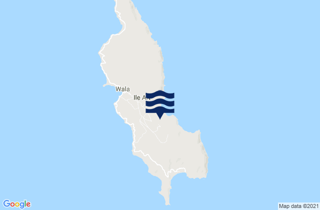 Karte der Gezeiten Bélep, New Caledonia