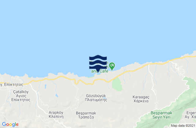 Karte der Gezeiten Béïkioï, Cyprus