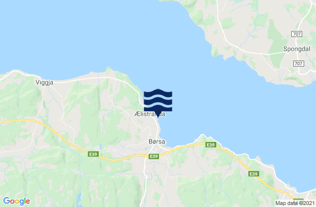 Karte der Gezeiten Børsa, Norway
