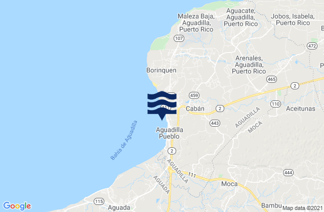 Karte der Gezeiten Caban, Puerto Rico