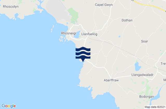 Karte der Gezeiten Cable Bay, United Kingdom