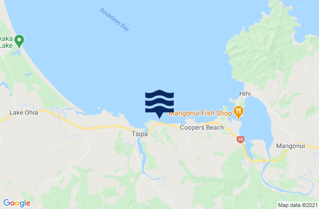 Karte der Gezeiten Cable Bay, New Zealand